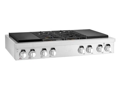 48" Signature Kitchen Suite Dual-Fuel Pro Rangetop with Sous Vide and Induction - SKSRT480SIS