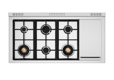 48" Bertazzoni Freestanding  Dual Fuel 6 Burners and Griddle Range - MAS486GDFMBG