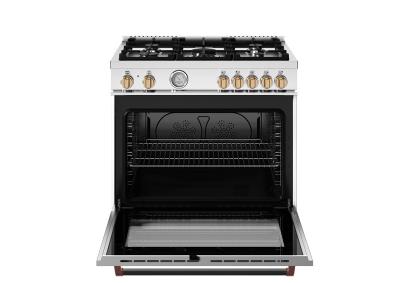 36" Bertazzoni Dual Fuel Range 5 Burner Electric Oven - MAS365DFMBG