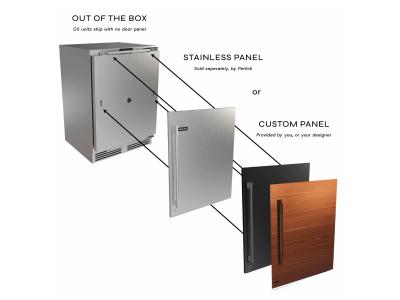 24" Perlick G5 Luxe Undercounter Refrigerator Solid Door - G5RE24SL