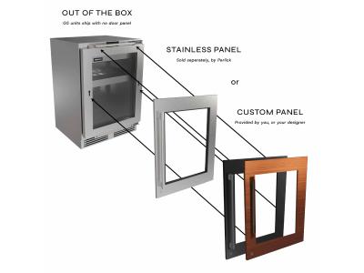24" Perlick G5 Luxe Undercounter Refrigerator with Glass Door - G5RE24GL