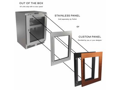 24" Perlick G5 Luxe Beverage Center Glass Door - G5BC24GL