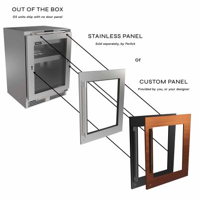 24"  Perlick G5 Shallow ADA Refrigerator Glass Door - G5RE24GD