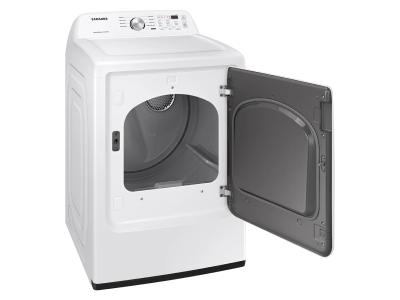 Samsung 7.2 Cu. Ft. Top Load Electric Dryer with Sensor Dry and Reversible Door - DVE45T3200W/A3