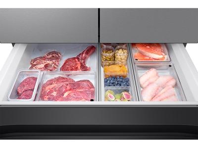 36" Samsung 29 Cu. Ft. Bespoke AI 4-Door French Door Refrigerator - RF70F29MERAA