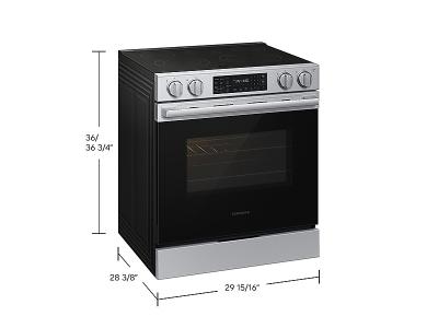 Samsung 6.3 Cu. Ft. Electric Slide-In Range True Convection with Air Fry Max | Air Sous Vide - NSE80H63XRAC