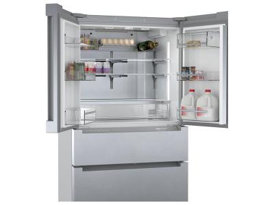 36" Bosch 21 Cu. Ft. 800 Series French Door Bottom Mount Inox-easyclean - B36CL80ENS