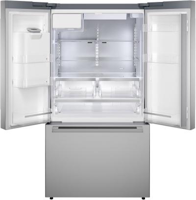 36" Bosch 500 Series French Door Bottom Mount Refrigerator Brushed steel Anti-Fingerprint Total No Frost - B36FD52SNS