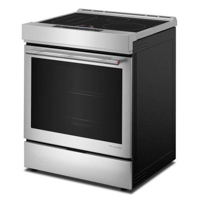 30" Kitchenaid 4-Element Induction Slide-In Convection Range - KSIS730TPS