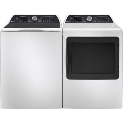 28" GE Profile 6.2 Cu. Ft. Top Load Washer with Smarter Wash Technology in White - PTW705BSTWS